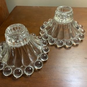 Vintage Anchor Hocking Candle Holders